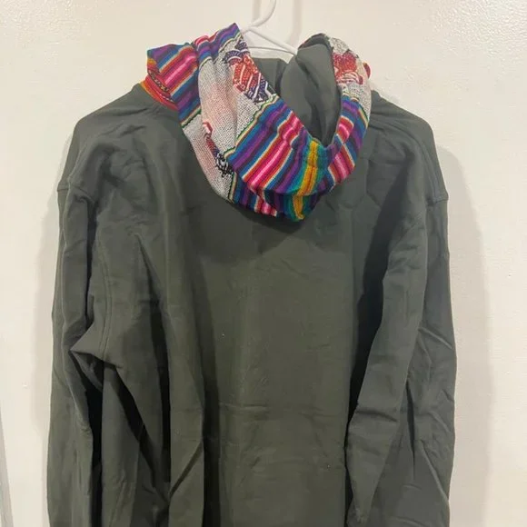 Peruvian Surf Hoodie men's unisex size Large, color gray - Picture 2 of 8